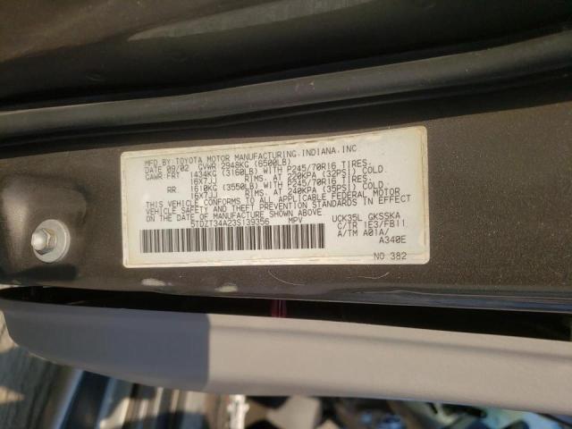 Photo 10 from auction – 2003 TOYOTA SEQUOIA SR with VIN 5TDZT34A23S139356