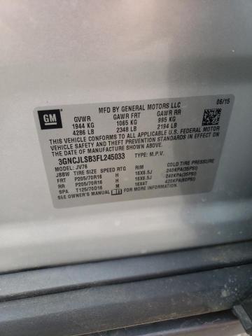 Photo 10 from auction – 2015 CHEVROLET TRAX with VIN 3GNCJLSB3FL245033