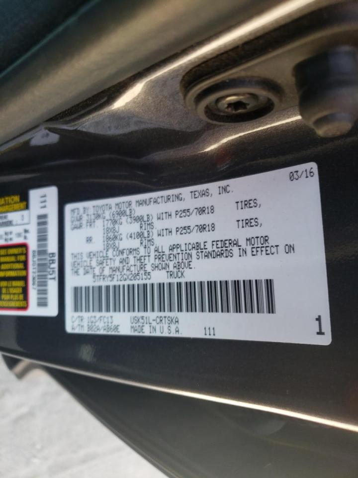 Photo 10 from auction – 2016 TOYOTA TUNDRA DOU with VIN 5TFRY5F12GX205155