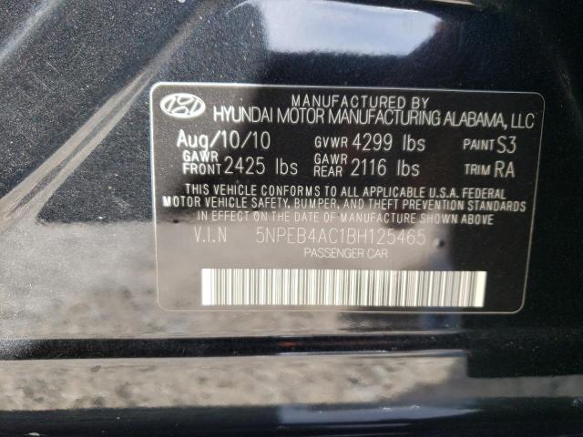 Photo 10 from auction – 2011 HYUNDAI SONATA GLS with VIN 5NPEB4AC1BH125465