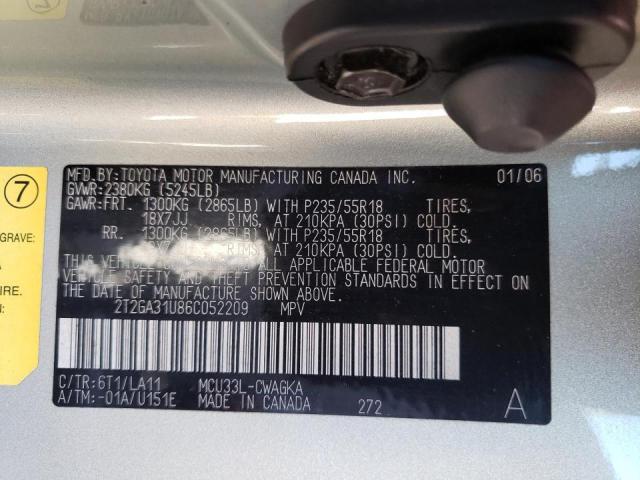 Photo 10 from auction – 2006 LEXUS RX 330 with VIN 2T2GA31U86C052209