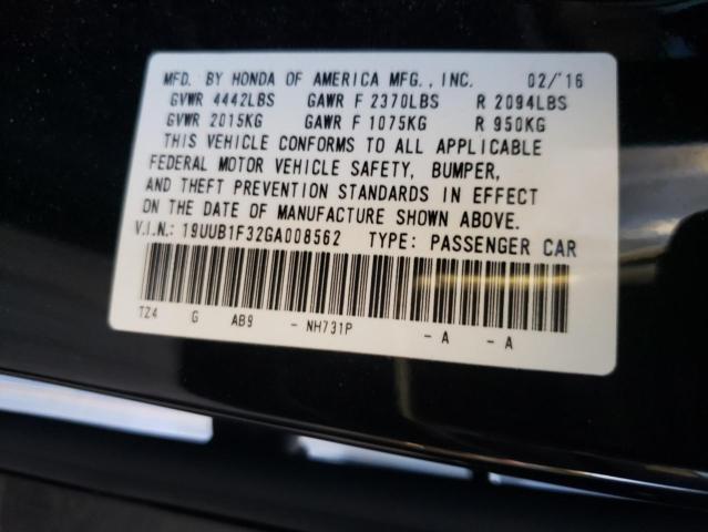 Photo 10 from auction – 2016 ACURA TLX with VIN 19UUB1F32GA008562