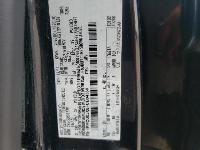Photo 10 from auction – 2015 FORD ESCAPE TIT with VIN 1FMCU0JX8FUB04360