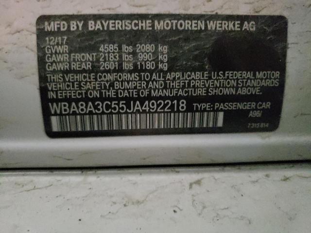 Photo 10 from auction – 2018 BMW 320 XI with VIN WBA8A3C55JA492218