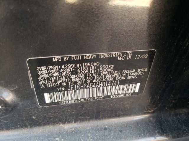 Photo 10 from auction – 2010 SUBARU IMPREZA 2. with VIN JF1GH6A64AH814741