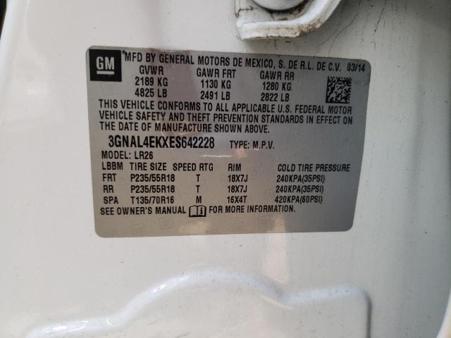 Photo 10 from auction – 2014 CHEVROLET CAPTIVA LT with VIN 3GNAL4EKXES642228