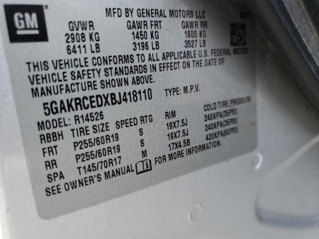 Photo 10 from auction – 2011 BUICK ENCLAVE CX with VIN 5GAKRCEDXBJ418110