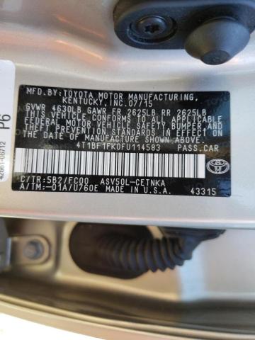 Photo 10 from auction – 2015 TOYOTA CAMRY LE with VIN 4T1BF1FK0FU114583