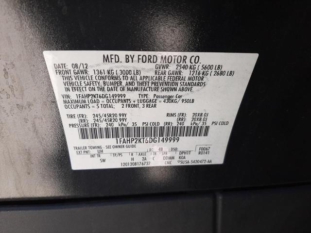 Photo 10 from auction – 2013 FORD TAURUS SHO with VIN 1FAHP2KT6DG149999