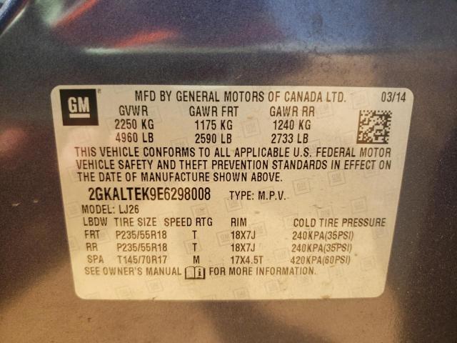 Photo 10 from auction – 2014 GMC TERRAIN SL with VIN 2GKALTEK9E6298008