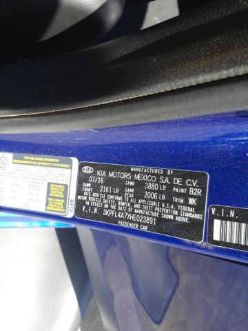 Photo 10 from auction – 2017 KIA FORTE LX with VIN 3KPFL4A7XHE023891