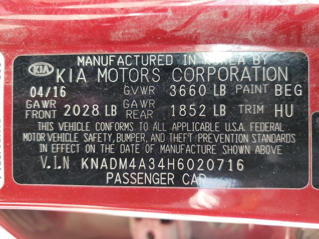 Photo 10 from auction – 2017 KIA RIO LX with VIN KNADM4A34H6020716