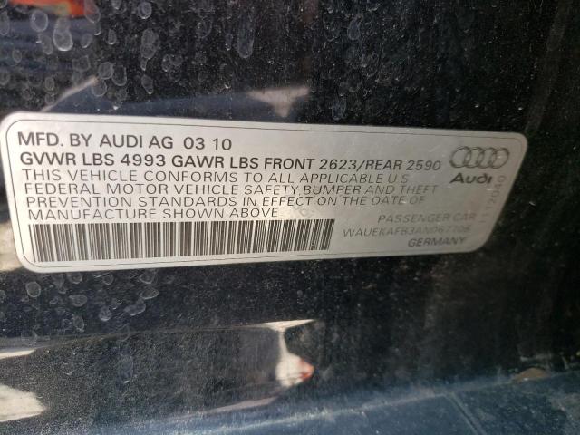 Photo 10 from auction – 2010 AUDI A6 PREMIUM with VIN WAUEKAFB3AN067708