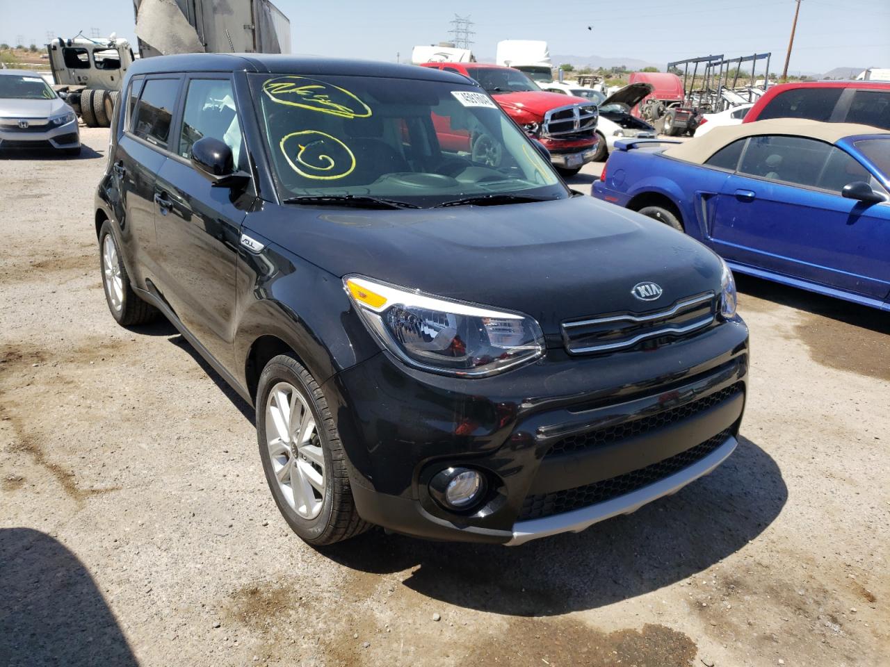 KIA SOUL + 2019 with VIN KNDJP3A52K7025391 - Photo from auction