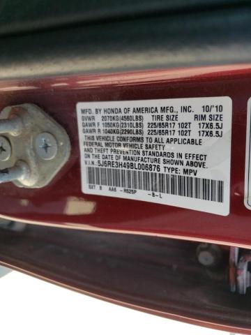 Photo 10 from auction – 2011 HONDA CR-V SE with VIN 5J6RE3H49BL006876