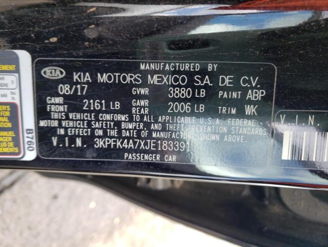 Photo 10 from auction – 2018 KIA FORTE LX with VIN 3KPFK4A7XJE183391