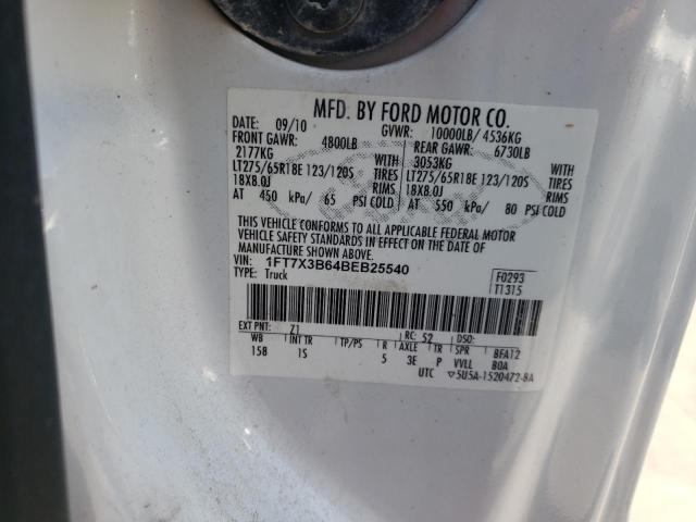 Photo 10 from auction – 2011 FORD F350 SUPER with VIN 1FT7X3B64BEB25540