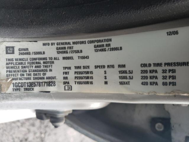 Photo 10 from auction – 2007 CHEVROLET COLORADO with VIN 1GCDT13E578171828