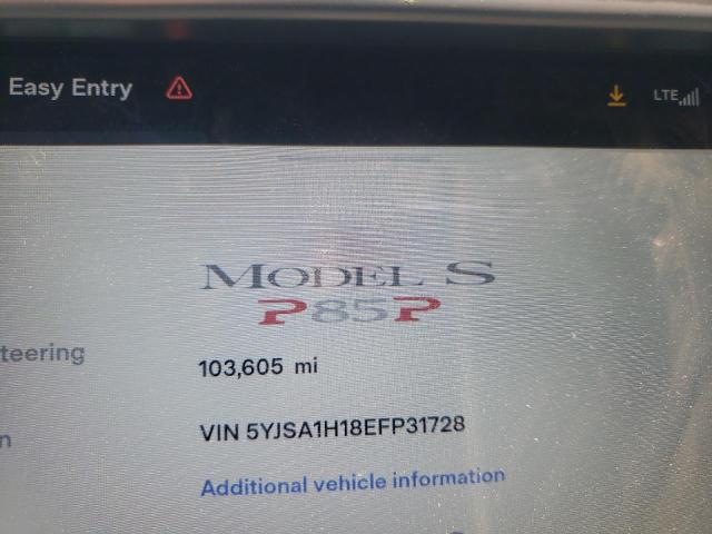 Photo 8 from auction – 2014 TESLA MODEL S with VIN 5YJSA1H18EFP31728