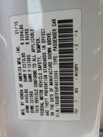Photo 10 from auction – 2015 ACURA TLX TECH with VIN 19UUB1F54FA013245