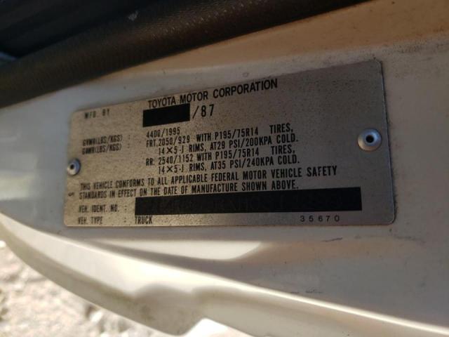 Photo 10 from auction – 1987 TOYOTA PICKUP 1/2 with VIN JT4RN50RXH0314299