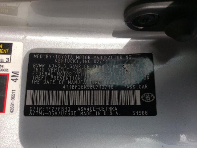 Photo 10 from auction – 2011 TOYOTA CAMRY BASE with VIN 4T1BF3EK9BU713716