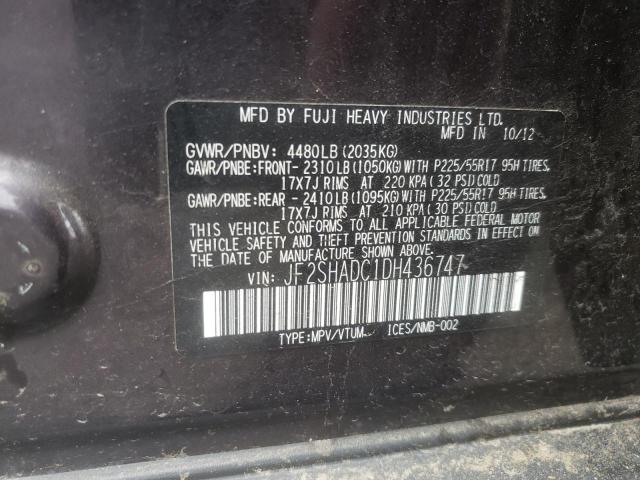 Photo 10 from auction – 2013 SUBARU FORESTER 2 with VIN JF2SHADC1DH436747