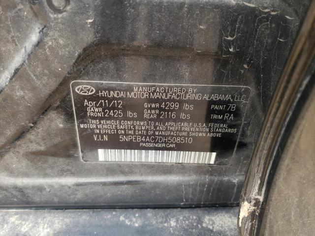 Photo 10 from auction – 2013 HYUNDAI SONATA GLS with VIN 5NPEB4AC7DH508510