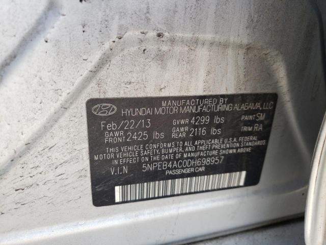Photo 10 from auction – 2013 HYUNDAI SONATA GLS with VIN 5NPEB4AC0DH698957