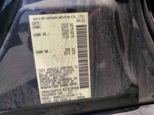 Photo 10 from auction – 2015 NISSAN ALTIMA 2.5 with VIN 1N4AL3AP7FC426998