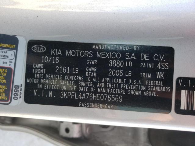 Photo 10 from auction – 2017 KIA FORTE LX with VIN 3KPFL4A76HE076569