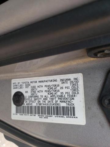 Photo 10 from auction – 2001 TOYOTA TUNDRA ACC with VIN 5TBBT44161S145061