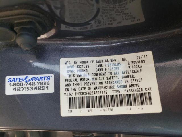 Photo 10 from auction – 2014 HONDA ACCORD EXL with VIN 1HGCR2F82EA303375