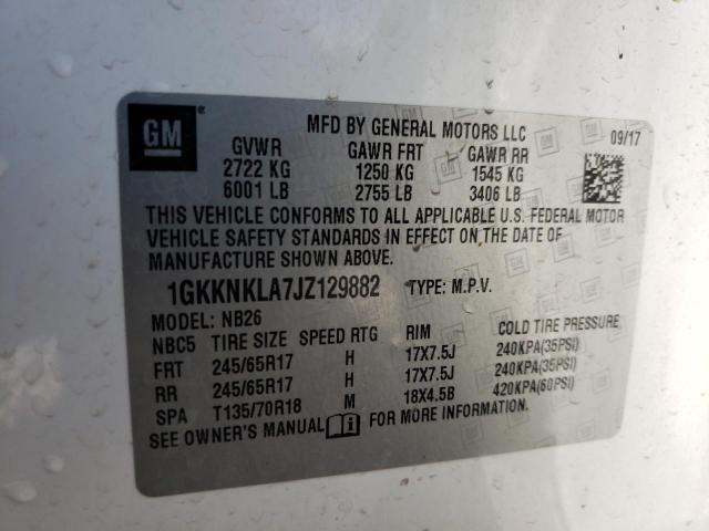 Photo 10 from auction – 2018 GMC ACADIA SLE with VIN 1GKKNKLA7JZ129882