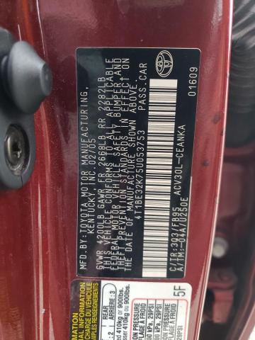 Photo 10 from auction – 2005 TOYOTA CAMRY LE with VIN 4T1BE32K75U053753