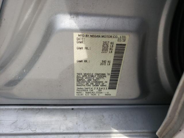 Photo 10 from auction – 2018 NISSAN ALTIMA 2.5 with VIN 1N4AL3AP3JC233451