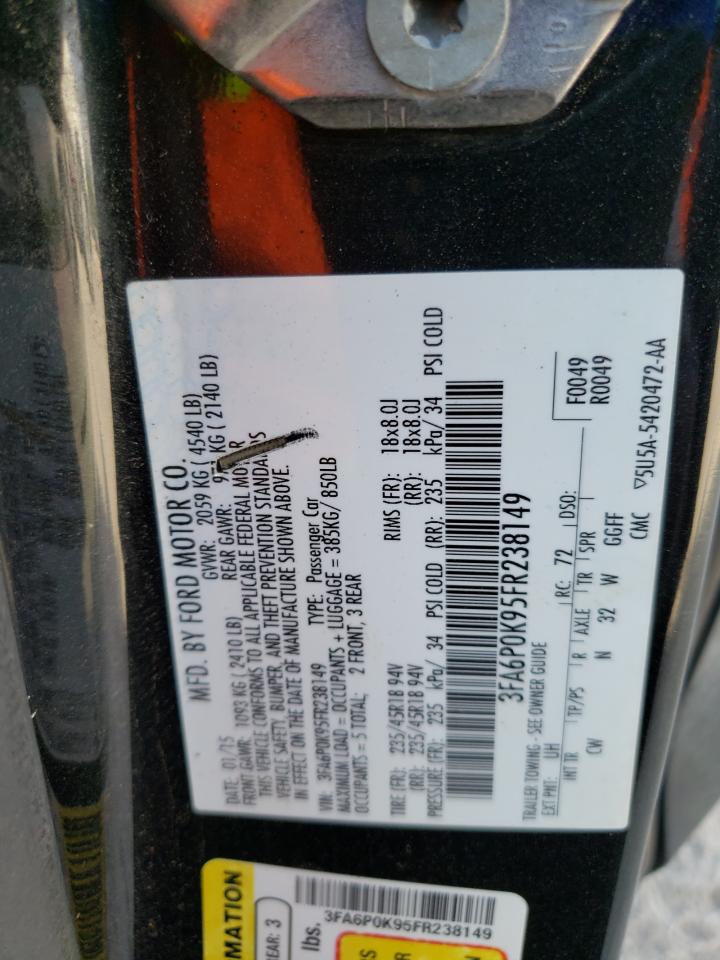 Photo 10 from auction – 2015 FORD FUSION TIT with VIN 3FA6P0K95FR238149