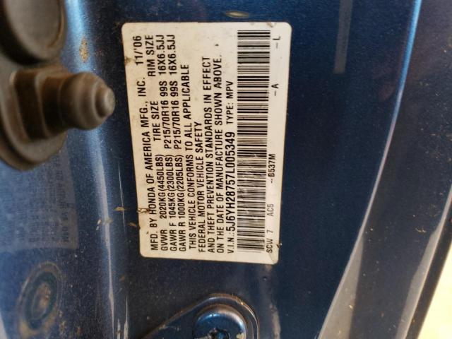 Photo 10 from auction – 2007 HONDA ELEMENT EX with VIN 5J6YH28757L005349