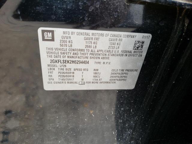 Photo 10 from auction – 2017 GMC TERRAIN SL with VIN 2GKFLSEK2H6294404