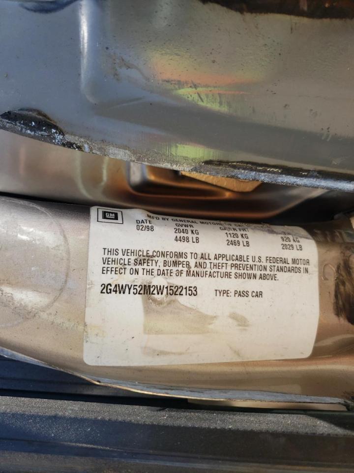 Photo 10 from auction – 1998 BUICK CENTURY LI with VIN 2G4WY52M2W1522153