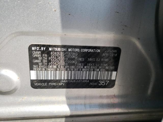 Photo 10 from auction – 2018 MITSUBISHI OUTLANDER with VIN JA4AP3AU6JU014864