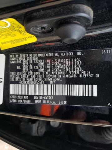 Photo 10 from auction – 2011 TOYOTA VENZA with VIN 4T3BK3BB9BU055502