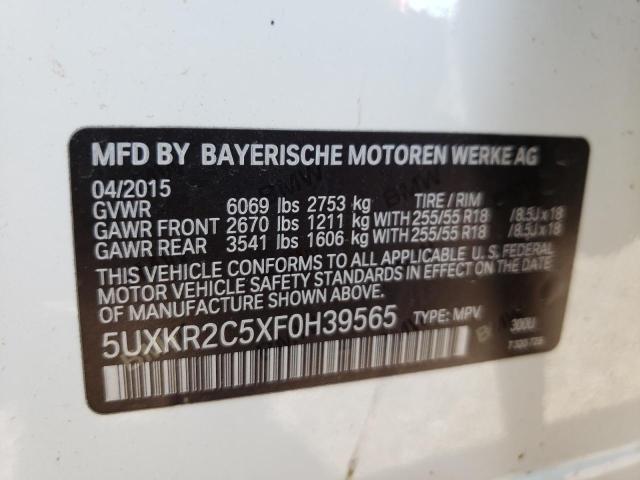 Photo 10 from auction – 2015 BMW X5 with VIN 5UXKR2C5XF0H39565