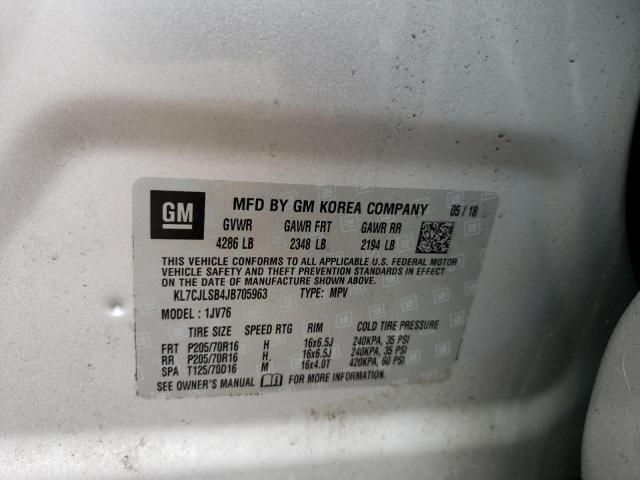 Photo 10 from auction – 2018 CHEVROLET TRAX 1LT with VIN KL7CJLSB4JB705963