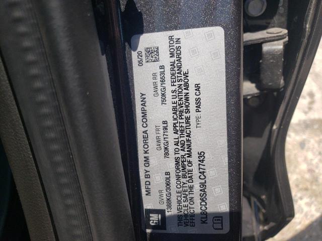 Photo 10 from auction – 2020 CHEVROLET SPARK 1LT with VIN KL8CD6SA9LC477435