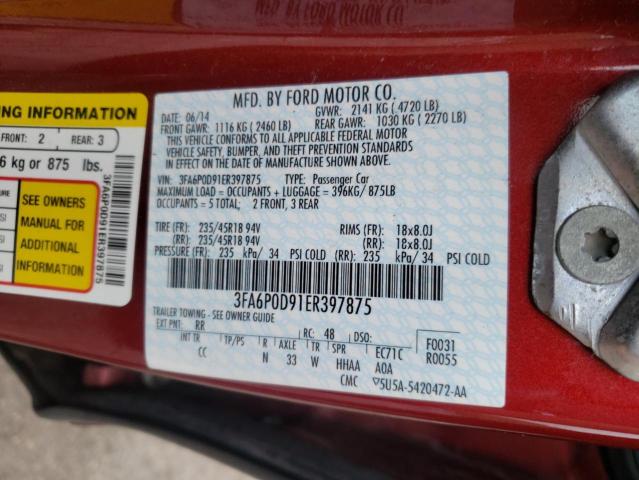 Photo 10 from auction – 2014 FORD FUSION TIT with VIN 3FA6P0D91ER397875