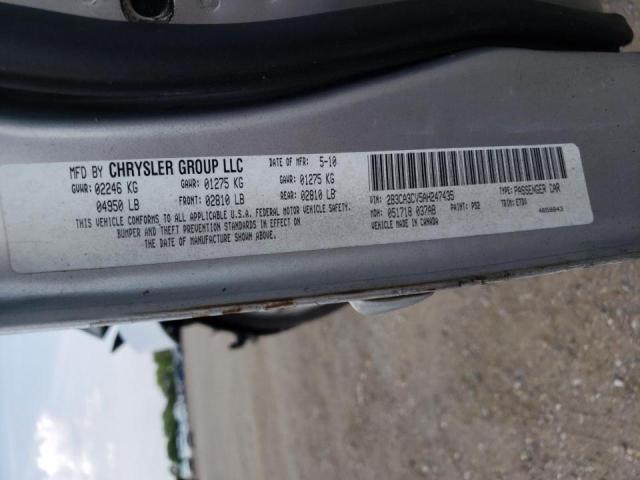 Photo 10 from auction – 2010 DODGE CHARGER SX with VIN 2B3CA3CV5AH247435