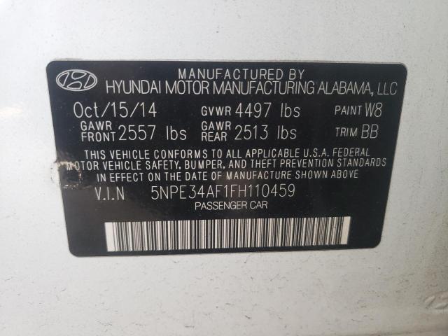 Photo 10 from auction – 2015 HYUNDAI SONATA SPO with VIN 5NPE34AF1FH110459