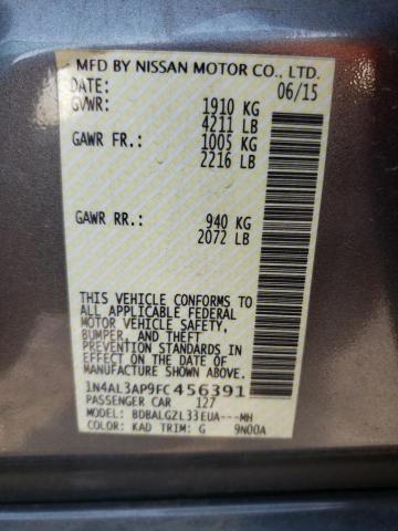 Photo 10 from auction – 2015 NISSAN ALTIMA 2.5 with VIN 1N4AL3AP9FC456391