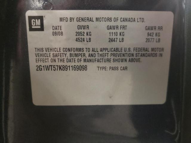 Photo 10 from auction – 2009 CHEVROLET IMPALA 1LT with VIN 2G1WT57K891169098
